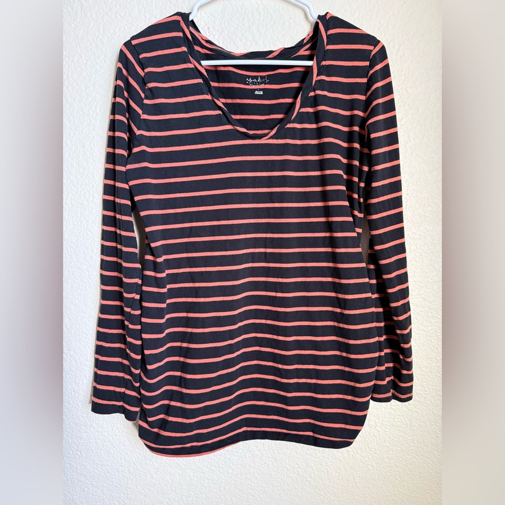 Isabel Maternity Striped Long Sleeve Tee